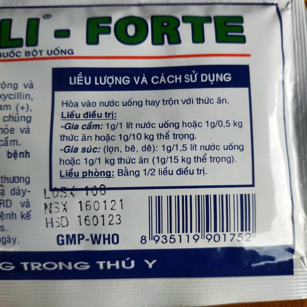 Thuốc Bột Hỗ Trợ Ngăn Nhiễm Khuẩn Gia Súc Gia Cầm Hancotmix Forte 50g
