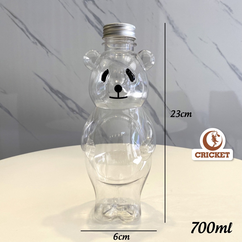 Chai nhựa đựng trà sữa gấu Pooh (700ml) - Phụ kiện trà sữa, Nguyên Liệu Trà Sữa CRICKET