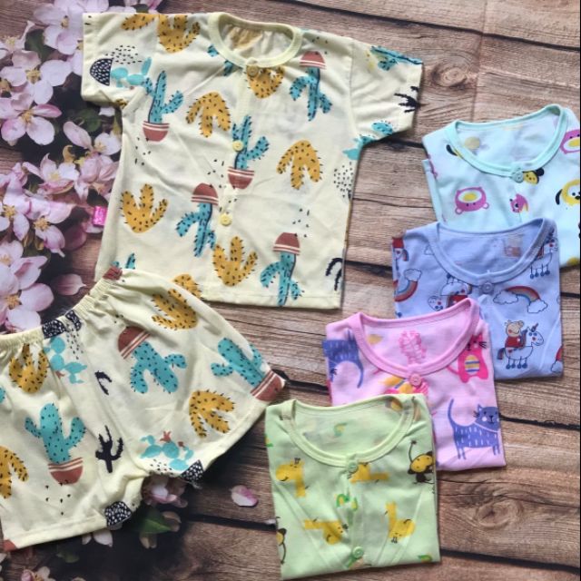 Set 5 Bộ Cotton Cộc Tay Cho Bé Mặc Xuân Hè ( Hàng Việt Nam )