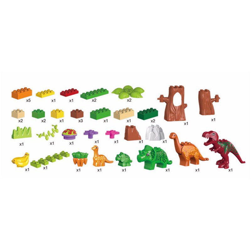 Set đồ chơi xếp hình khủng long kỷ jura hoạt hình vui nhộn dành cho trẻ em