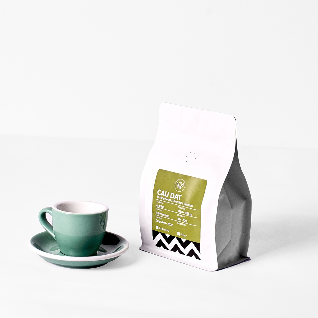 Cà phê đặc sản rang mộc Arabica 100% Cầu Đất, rang vừa  THE MARRIED BEANS
