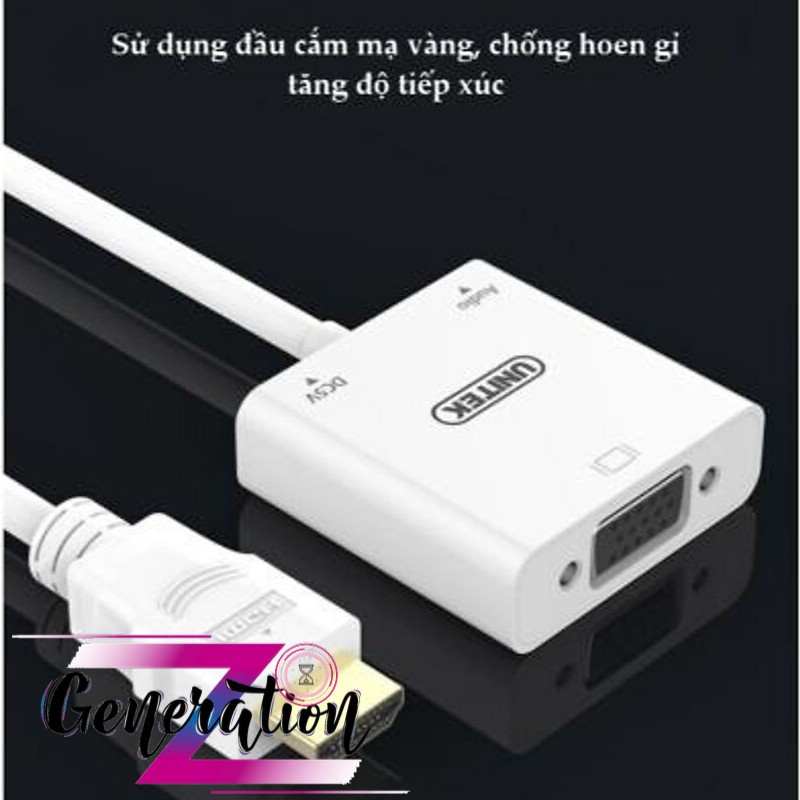 Cáp chuyển HDMI ra VGA + Audio Unitek Y-C 6333 - Chính hãng Unitek