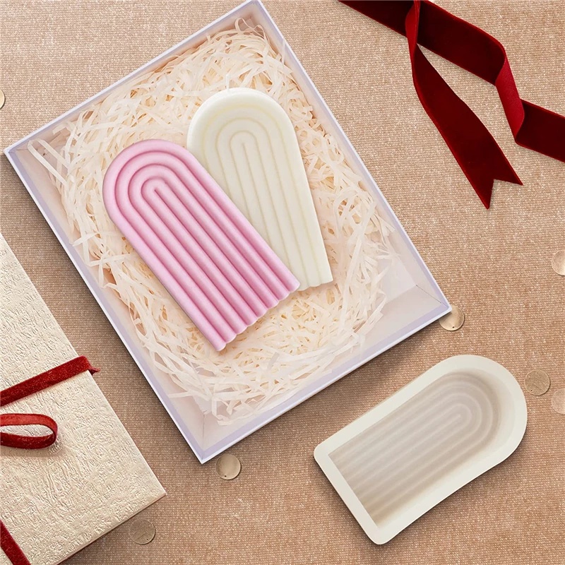 Khuôn Silicone Tạo Hình Làm Nến Thơm Hình Học 3D Diy