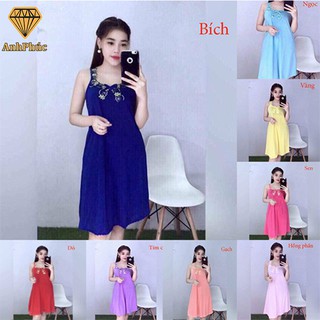 Đầm ngủ thun lạnh dễ thương Anh Phúc + Đầm Bản Ren