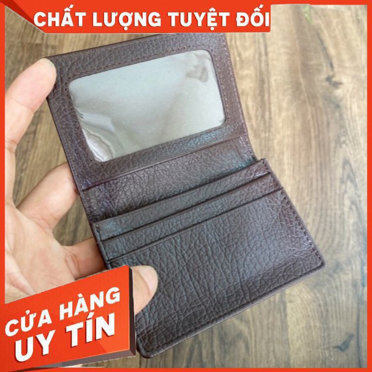 HÀNG CAO CẤP -  Ví mini cầm tay Da Bò Vicobi M1, Bóp nhỏ gọn bỏ túi đựng thẻ Card ATM, CMND, GPLX và bằng lái mới, Made 