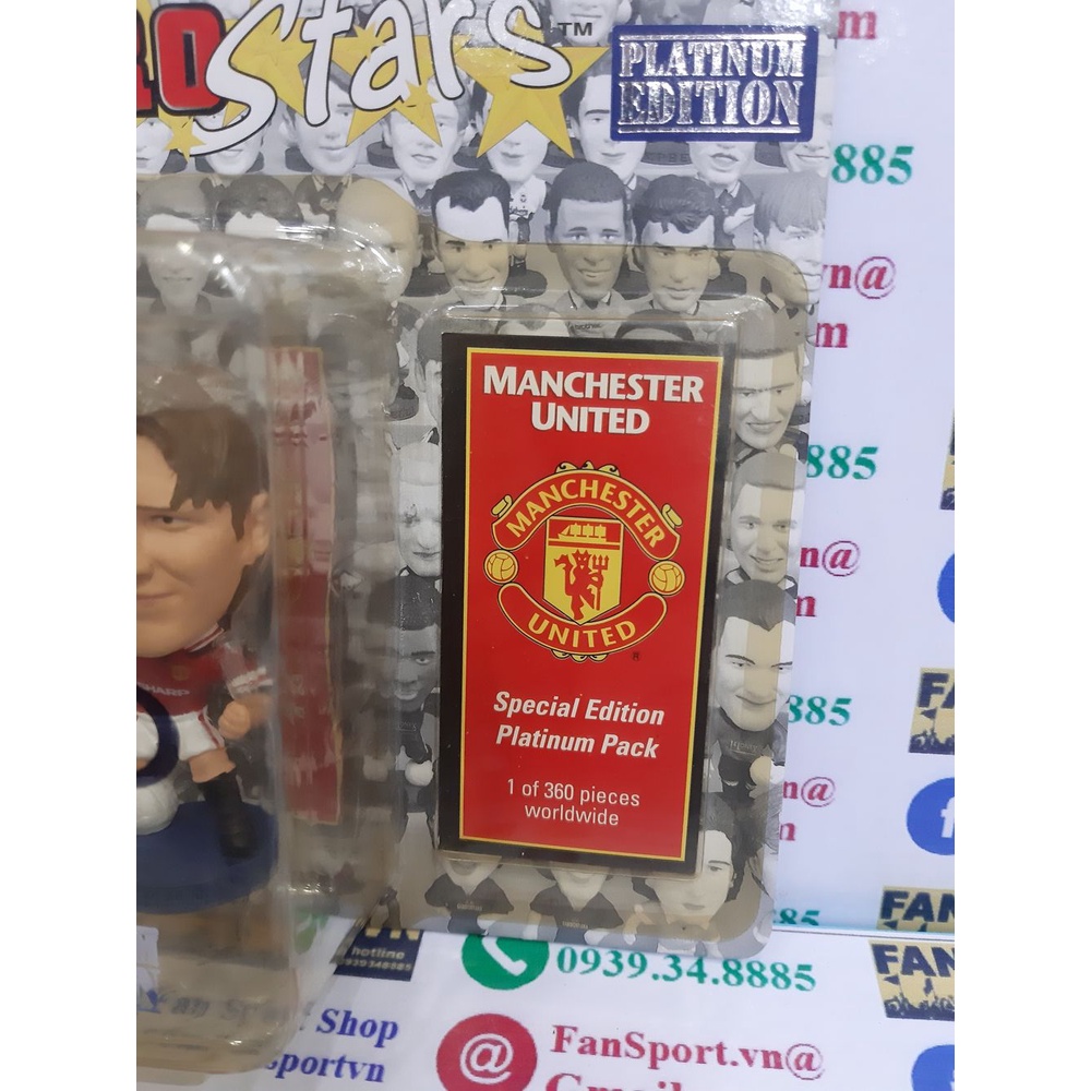 Tượng cầu thủ có chữ ký David Beckham 7 Manchester United 1998 1999 2000 corinthian