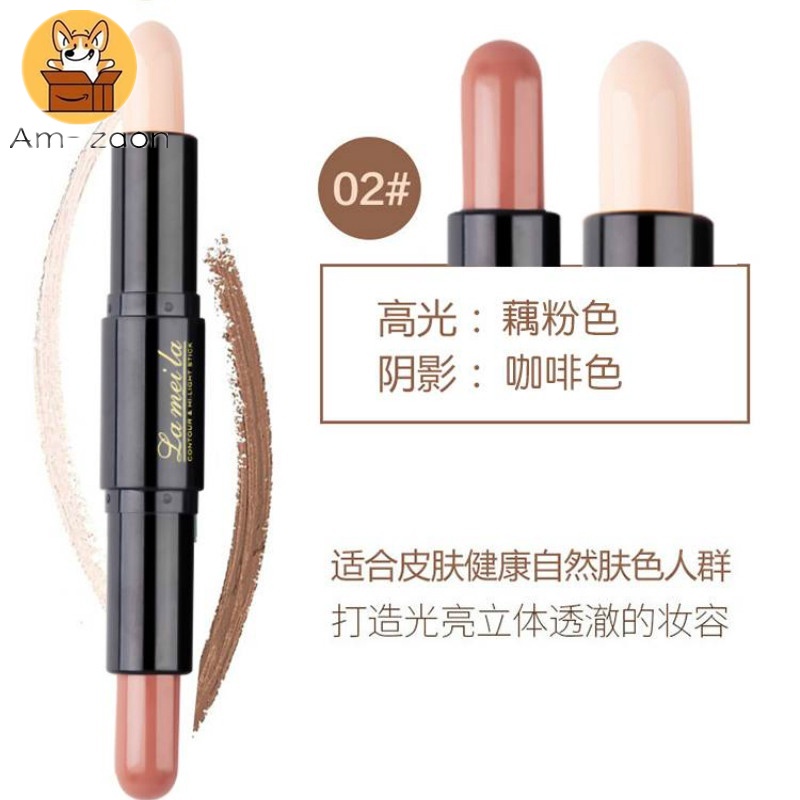 Thỏi Kem Che Khuyết Điểm 2 Đầu 3D Bắt Sáng Lâu Trôi Làm Trắng Da Chống Thấm Nước