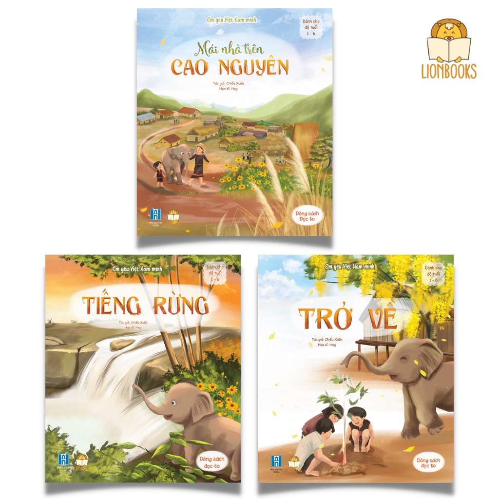 Truyện Kể Cho Bé Trước Giờ Đi Ngủ - Set 3 cuốn Voi Đing Đoong Đi Tìm Mẹ - Sách cho bé 1-6 tuổi