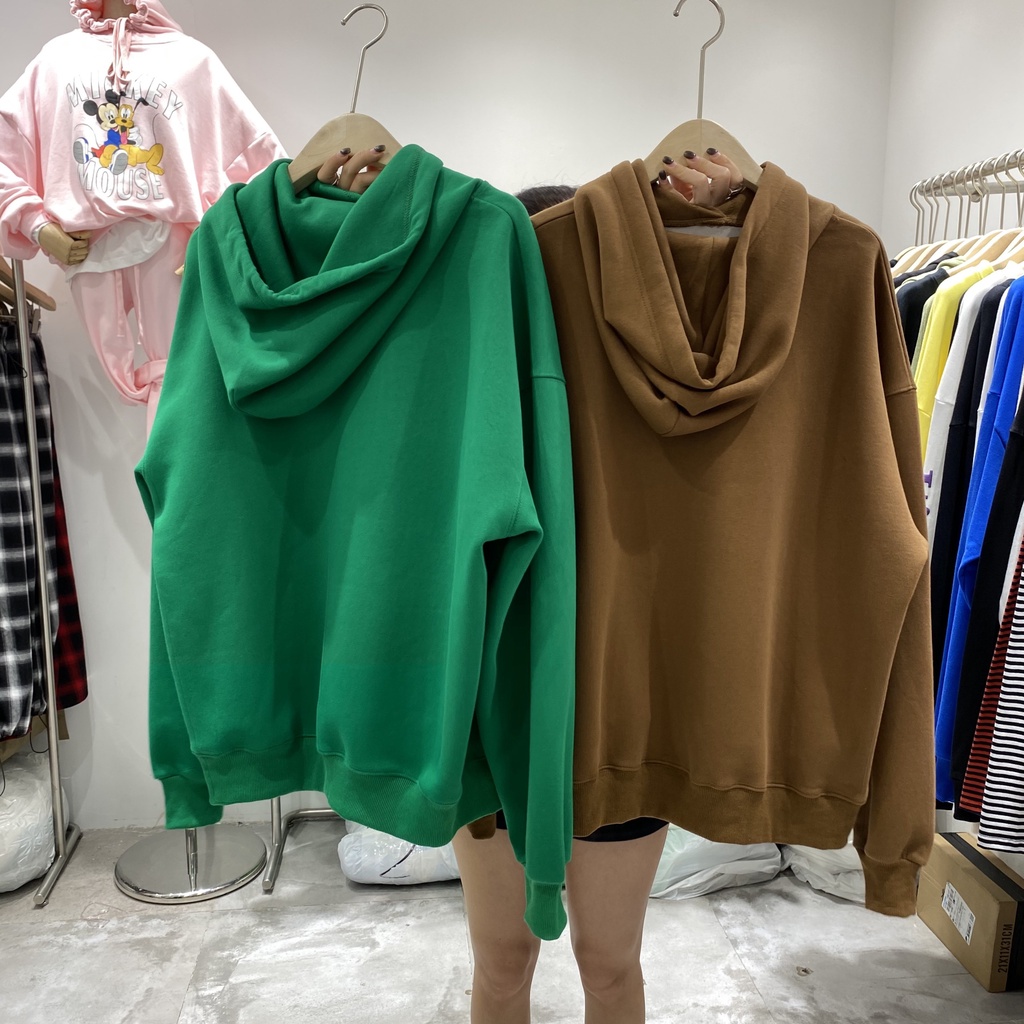 Áo hoodie nam nữ form rộng dây to màu trơn áo nỉ bông HNDHD03 | BigBuy360 - bigbuy360.vn