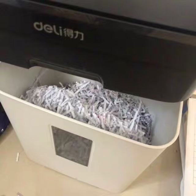 Máy hủy giấy, tài liệu Deli đẩy giấy tự động 12l, tốc hủy giấy nhanh độ bền cao dùng cho văn phòng, trường học, gia đình