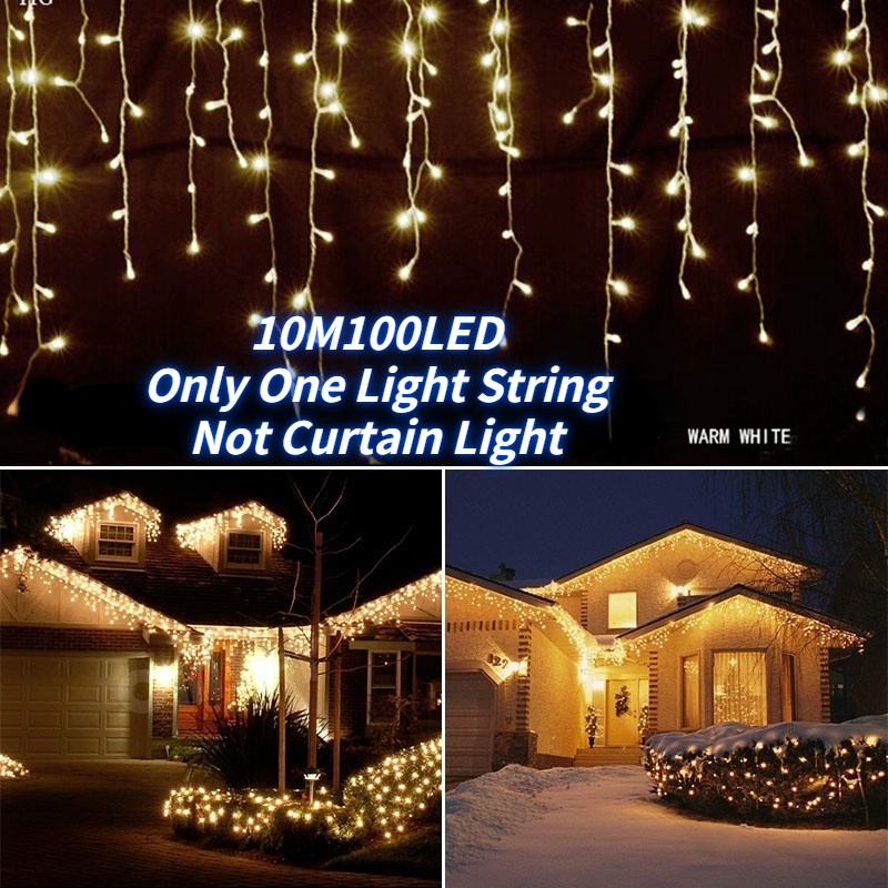 Dây đèn LED 100 bóng dài 10m chống thấm nước dùng trang trí tiệc cưới/sinh nhật