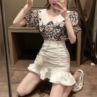 Set Áo Cổ Piter Mix Chân Váy Đuôi Cá  💖FREESHIP💖 Giảm 20k khi nhập[THAOCHI20]  Set Đồ Công Sở