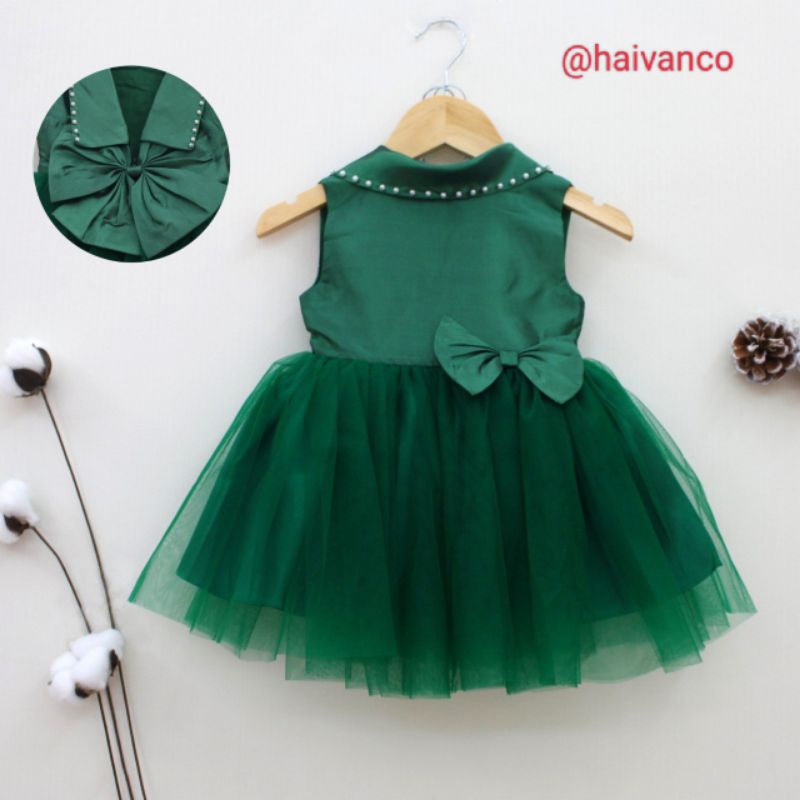 Đầm váy voan công chúa cao cấp đi tiệc haivanco 12 đến 38 kg 3 lớp có lót mềm mại và thoáng mát đi học đi chơi đều đẹp