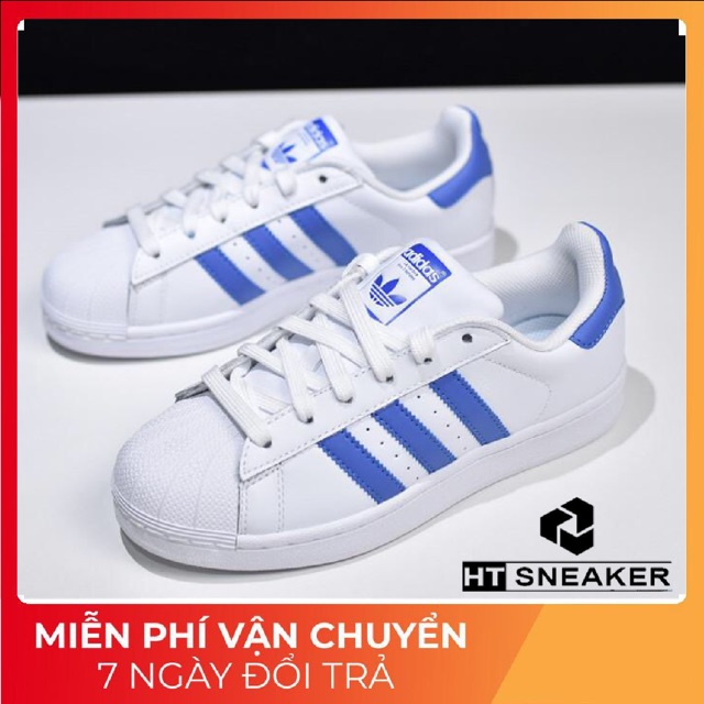 ❤️FREESHIP❤️Giày superstar mũi sò xanh dương cao cấp