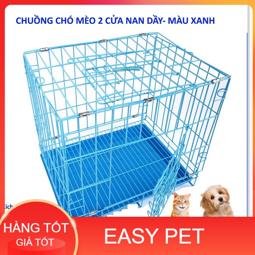 HN- Chuồng Lồng cho thú cưng nhỏ dạng gấp gọn sơn tĩnh điện dùng để làm chuồng nuôi chó mèo Màu Ngẫu nhiên sd35 sd45