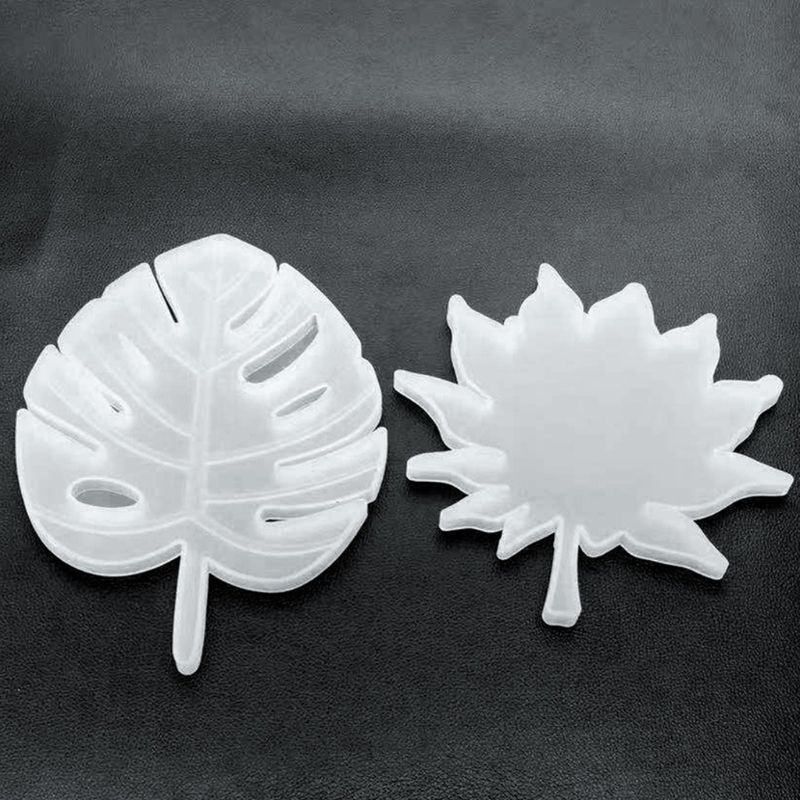 Sa Set 3 Khuôn Silicone Làm Đế Lót Ly Hình Lá Phong