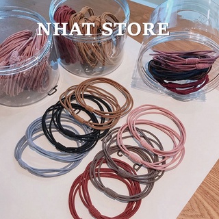 Dây buộc tóc Nhatstore cột tóc trơn co giãn tốt