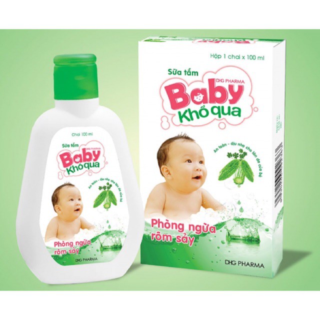 Tắm rôm sẩy BABY khổ qua 100ml