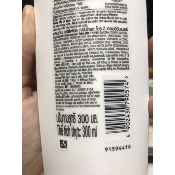 Dầu gội- Dầu xả tóc Pantene Ngăn ngừa rụng tóc- 300ml