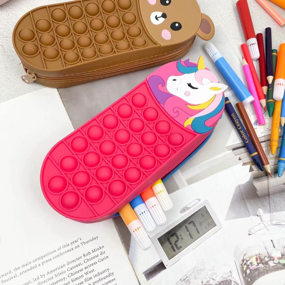 VÍ CẦM TAY MINI, TÚI ĐỰNG BÚT POP IT SIÊU HOT CHO BÉ