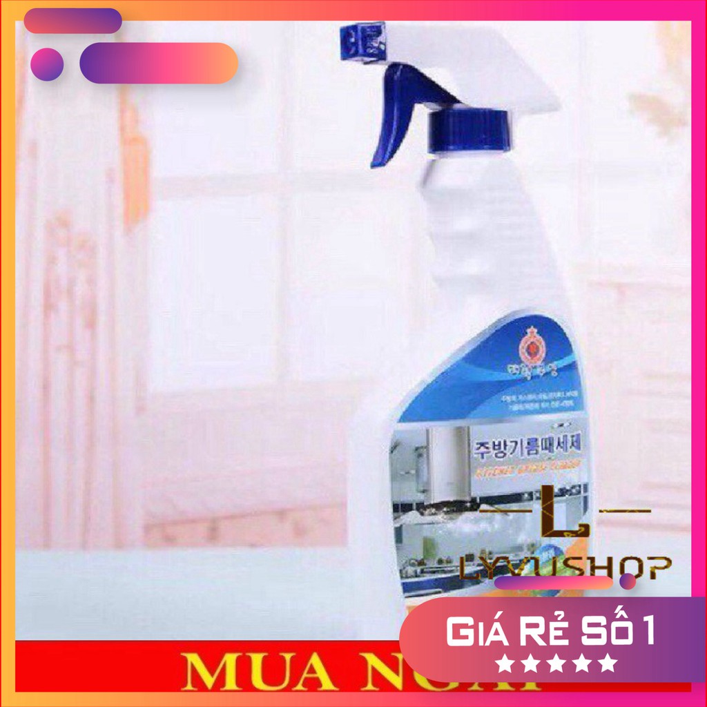 Chai Xịt Bếp Đa Năng Hàn Quốc Clean Guard 500ml Tẩy Sạch Ố Bẩn, Dầu Mỡ Bám Trên Tường, Sàn Nhà, Bếp Ga và Dụng Cụ Bếp
