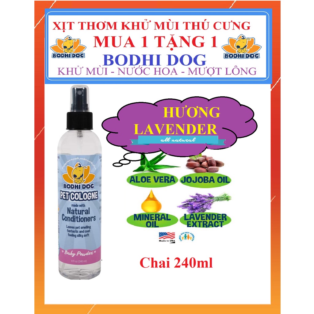 Xịt khử mùi chó mèo, Áo cho chó, Chuồng quây chó mèo, áo cho mèo, cát mèo, balo mèo, quần áo cho chó-Hương Lavende