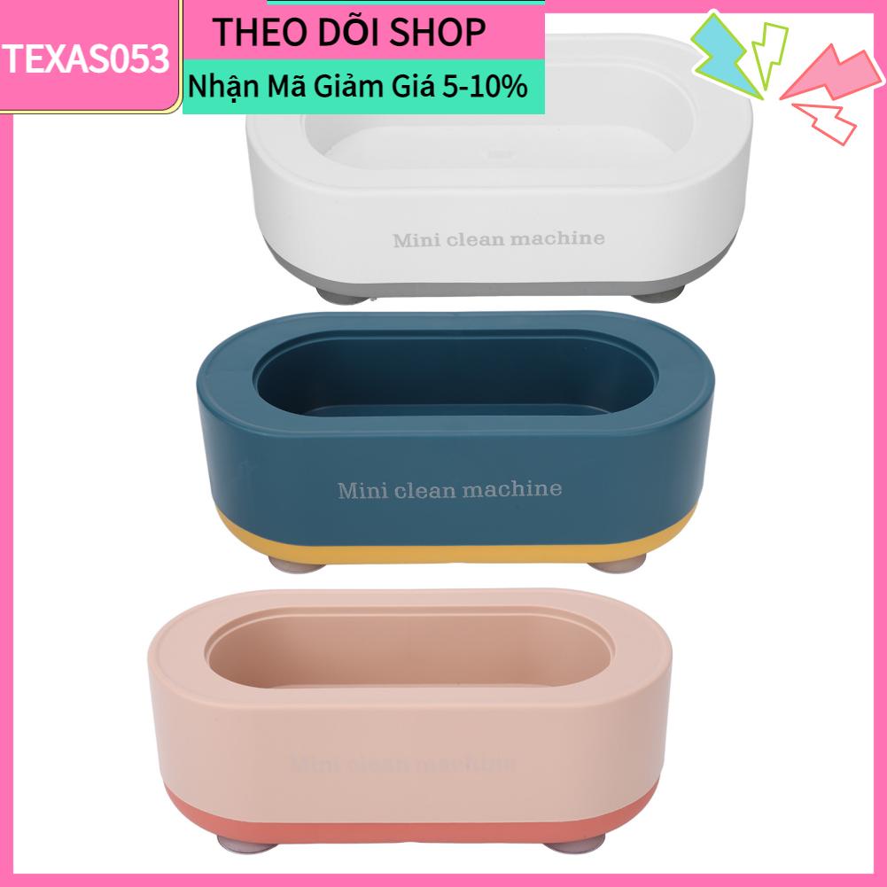 Hàng Sẵn Máy rửa kính mắt Máy làm sạch đồ trang sức bằng sóng siêu âm tần số cao tự động【Texas053】