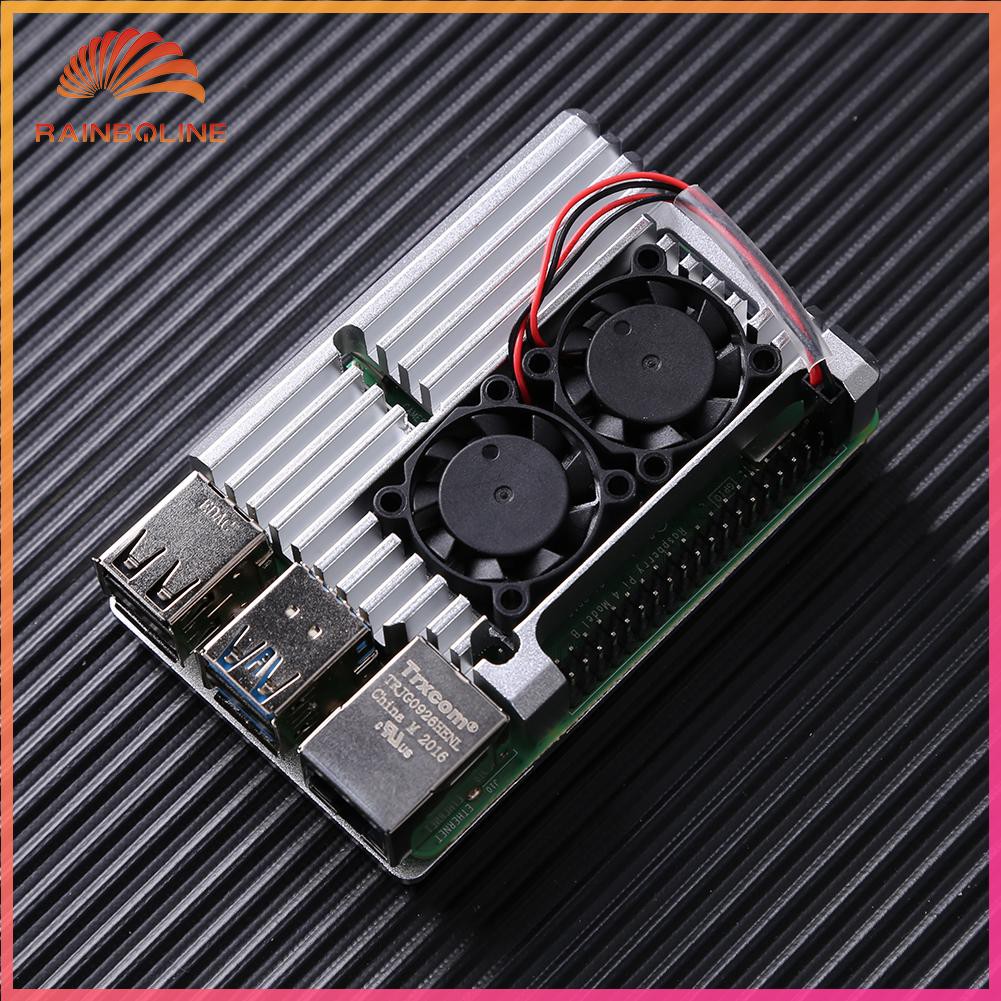 Bộ Vỏ Nhôm + Quạt Tản Nhiệt + Dụng Cụ Làm Mát Cho Raspberry Pi 4 Model B | BigBuy360 - bigbuy360.vn
