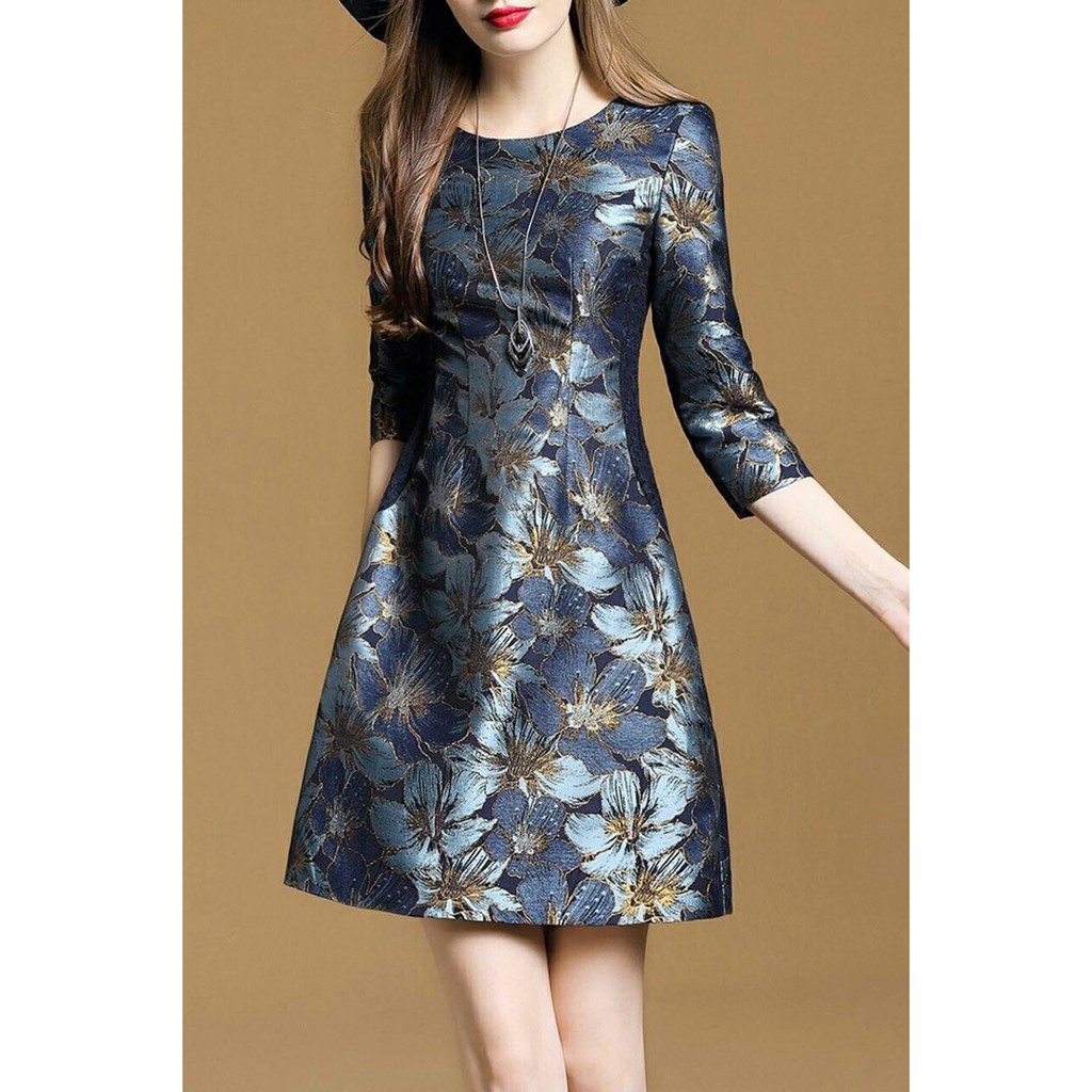 ĐẦM SUÔNG HOA TAY LỠ D2517155