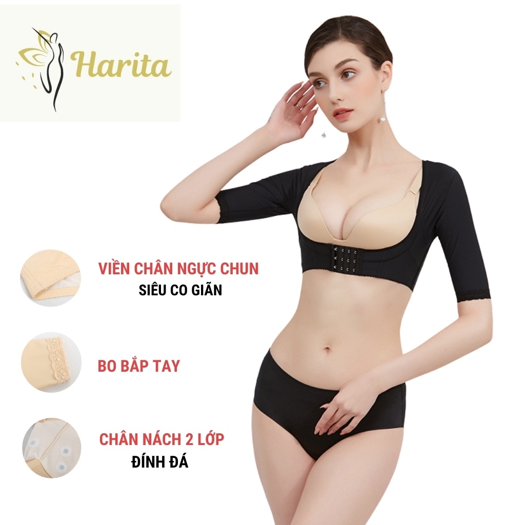 Áo định hình tay lưng gen nịt thon gọn bắp tay Harita cao cấp xuất Nhật