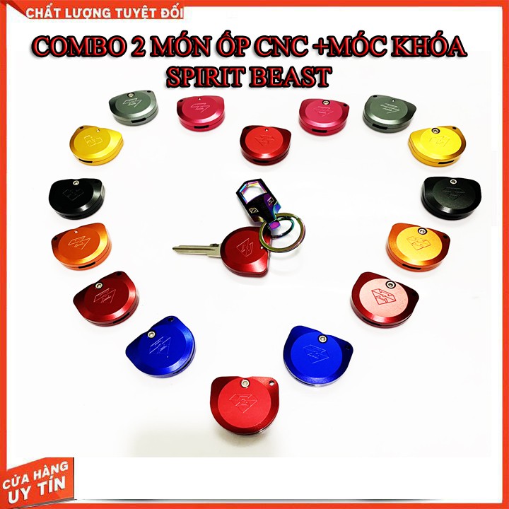 COMBO ỐP CNC CHÌA KHÓA VESPA VÀ MÓC SPIRIT BEAST CHÍNH HÃNG ( 2 MÓN)