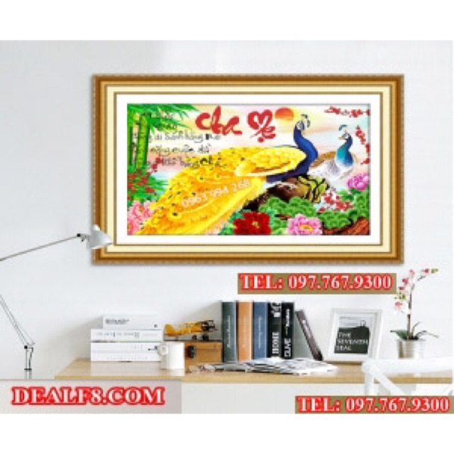 Tranh đính đá cha mẹ