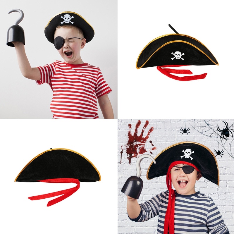 Mũ Cướp Biển In Hình Đầu Lâu Cướp Biển Cho Bé