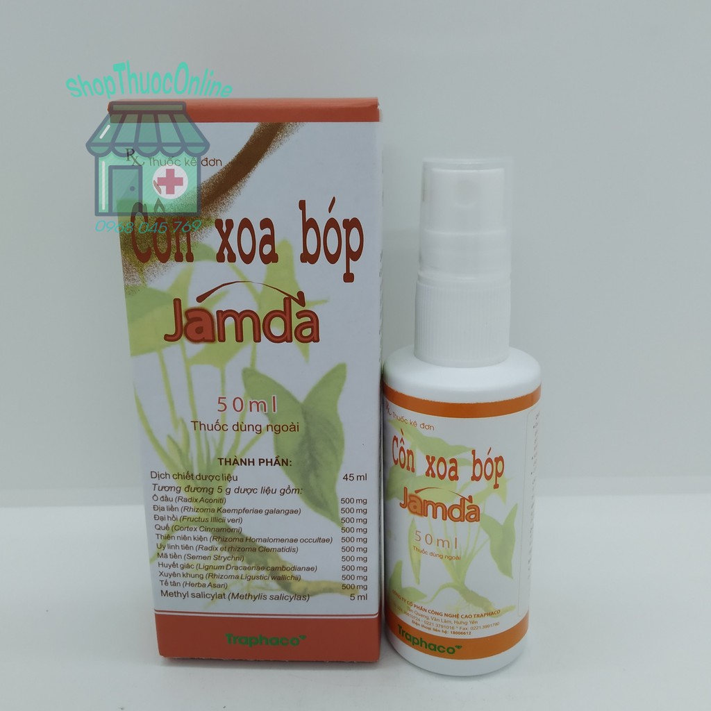 Cồn xoa bóp Jamda Traphaco 50ml