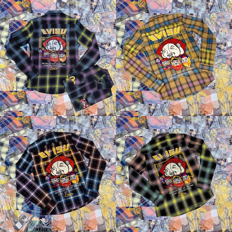 Sơ Mi Thêu Evisu Ông Địa Cao Cấp(Chuẩn Thêu)
