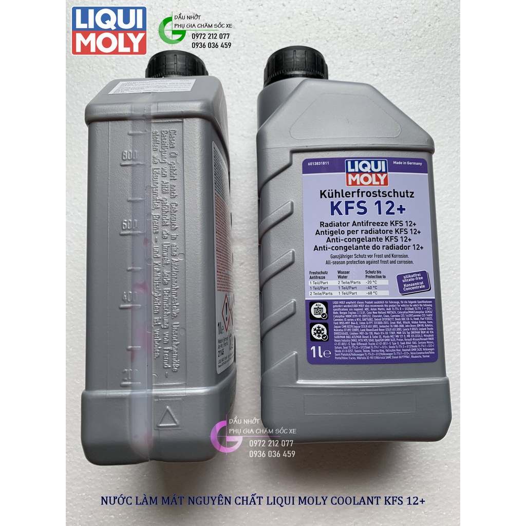 Nước làm mát nguyên chất Liqui Moly Coolant 21145 cho động cơ ô tô, xe máy