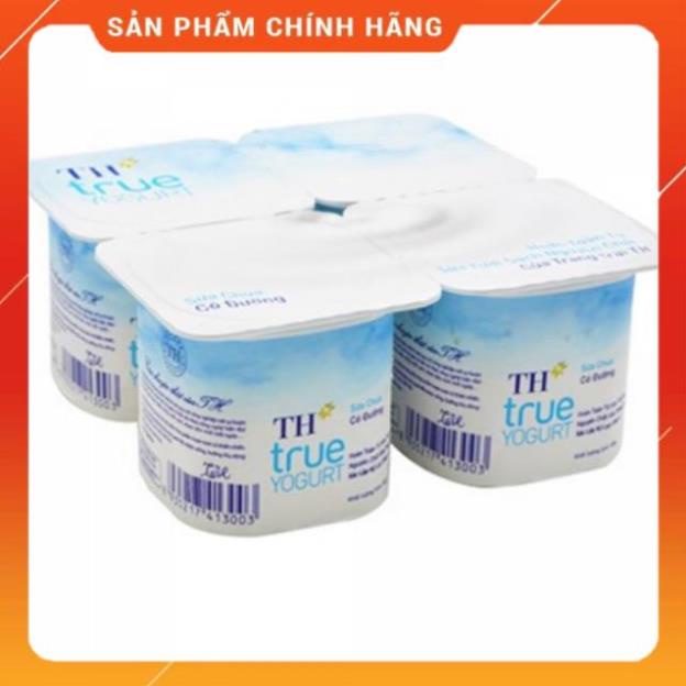 VỈ 4 HỘP SỮA CHUA TH TRUE YOGURT 100G CÓ ĐƯỜNG/ KHÔNG ĐƯỜNG/ ÍT ĐƯỜNG