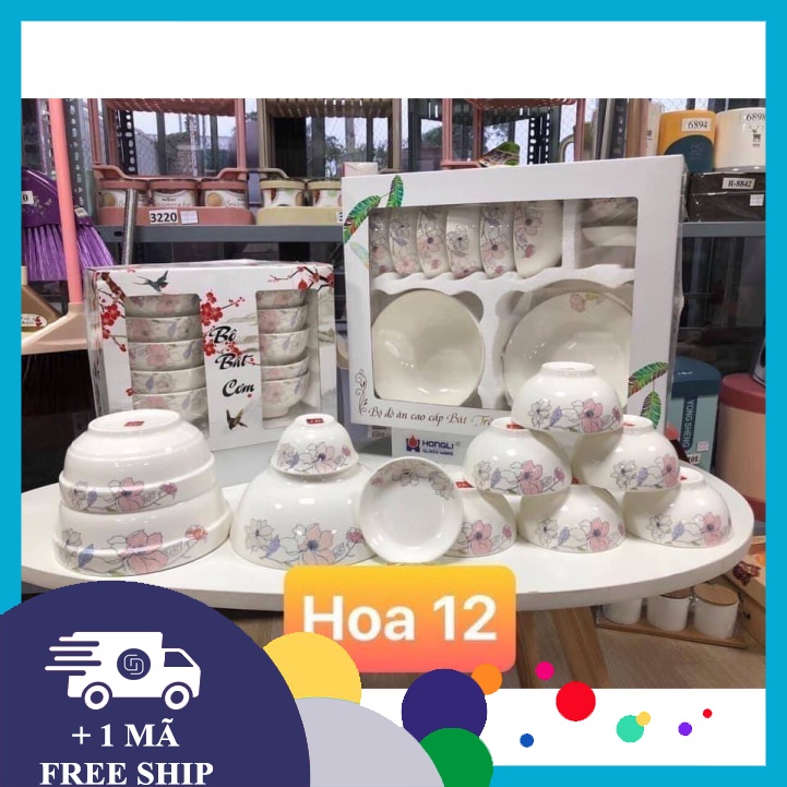 BỘ BÁT BÁT TRÀNG 11 MÓN VỀ 4 MẪU SIÊU SANG , BỘ BÁT ĂN CƠM SANG CẢ MÂM CƠM