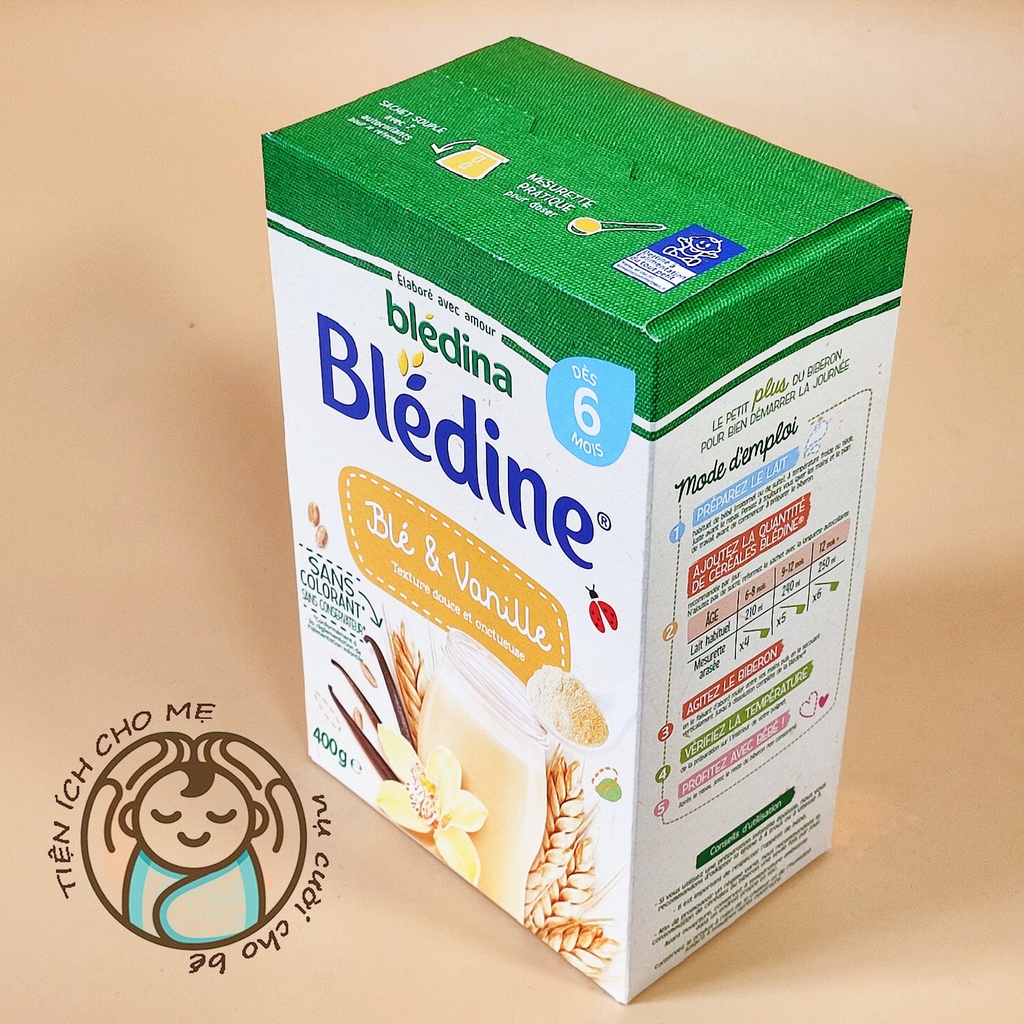 Bột lắc sữa Blendine Pháp cho bé từ 6 tháng vị vani 400g