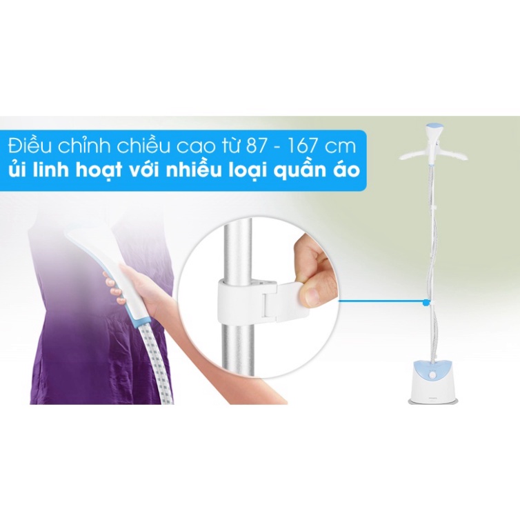 Bàn Ủi Hơi Nước Đứng Philips GC482 (1600W, 2 Chế Độ) - Bảo Hành Chính Hãng 2 Năm