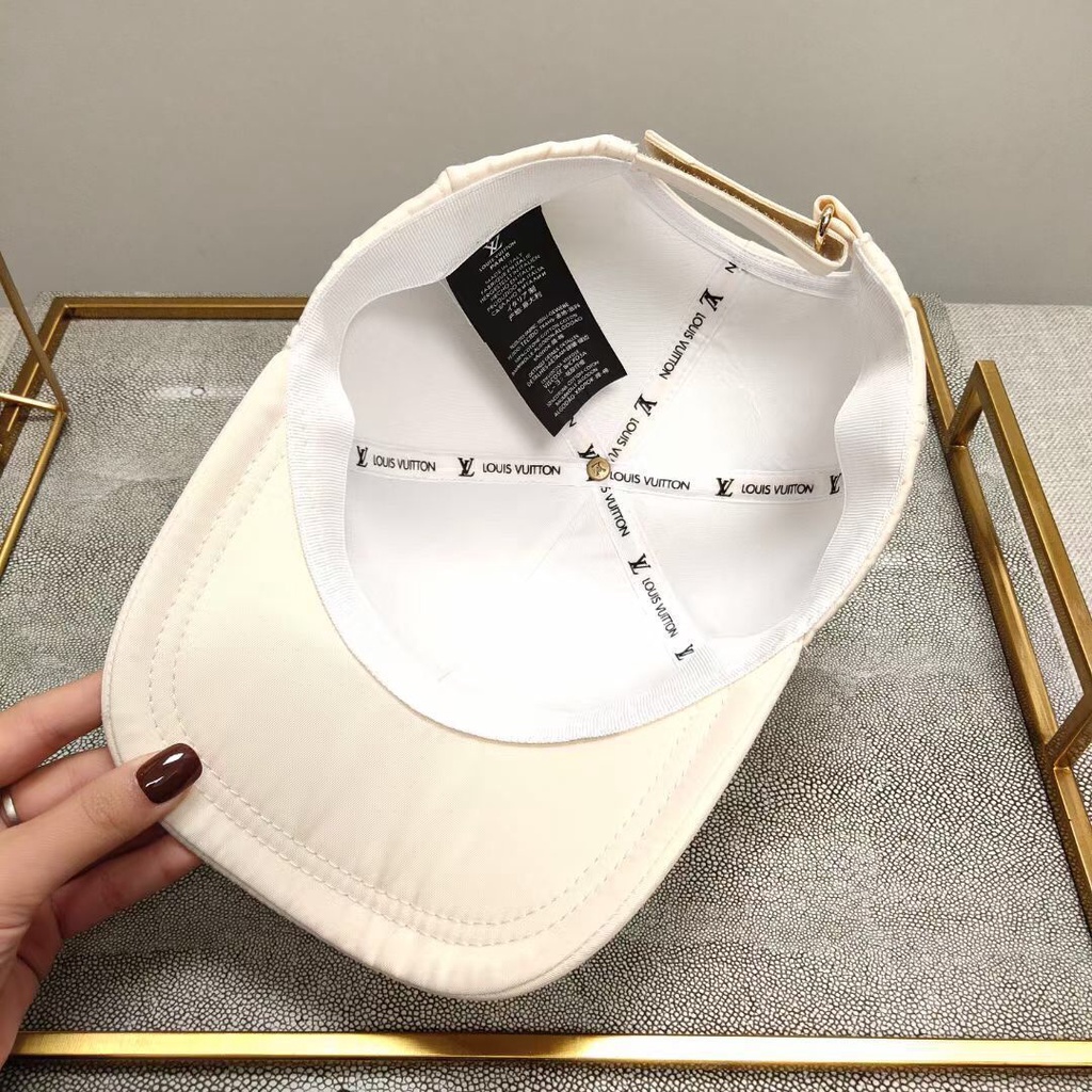 Mũ Lưỡi Trai Lv Chống Nắng In Chữ Kim Loại Thời Trang Cho Nam Và Nữ