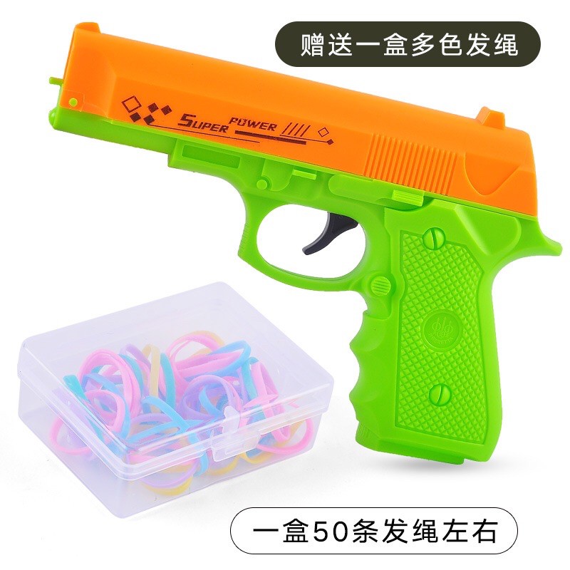 [FREESHIP ❤]Đồ chơi súng nhựa bắn chun ver 2 ( tặng mục tiêu , hộp chun )