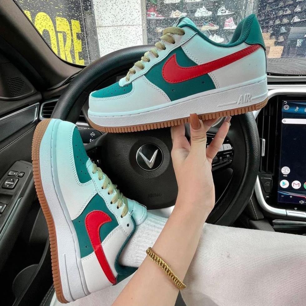 🇸🇮 Giày thể thao Nike_Gucci, Giày Sneaker AF1 GC xanh đỏ bản chuẩn Trung Full Bill Box