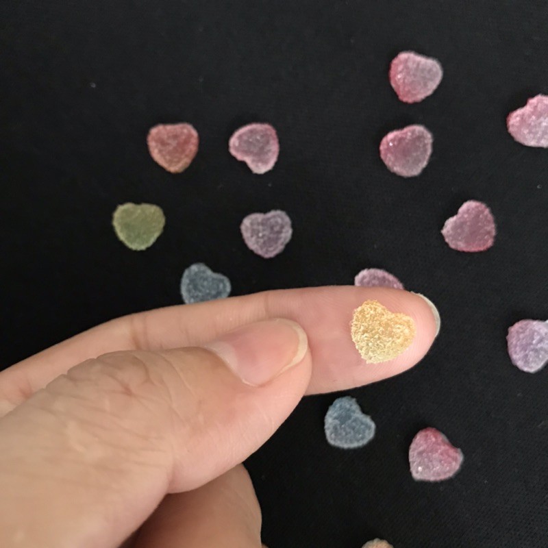 Charm nail trái tim kẹo ngọt-set 5 viên