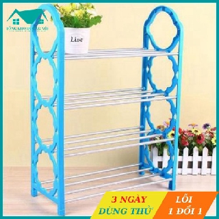 Kệ Để Giày Dép 4 Tầng Khung Nhựa Tiện Dụng