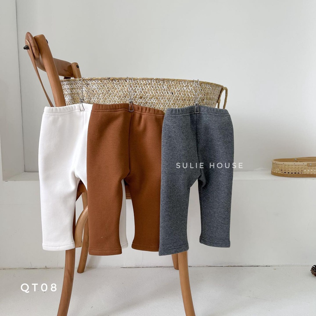 Quần legging lót lông đáp gối - QT08