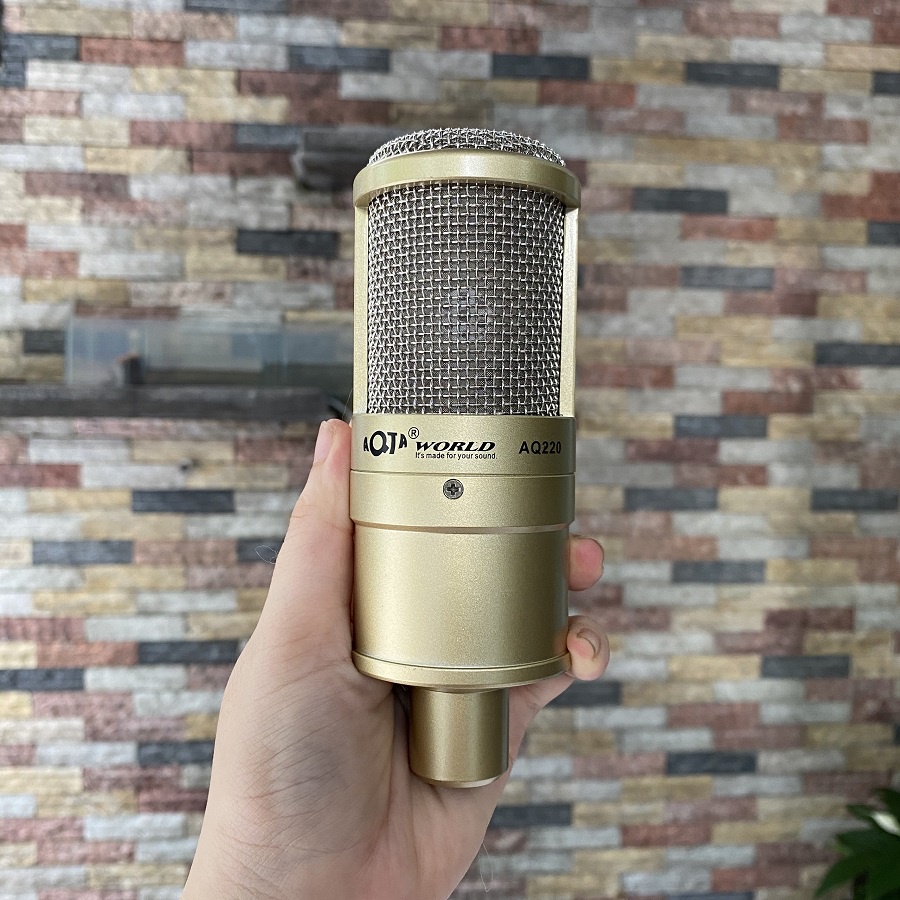 Combo Bộ Mic hát Thu âm Livestream AQ220- SOUND CARD K300 có BLUETOOTH TẶNG TAI NHET Bảo Hành 06 tháng