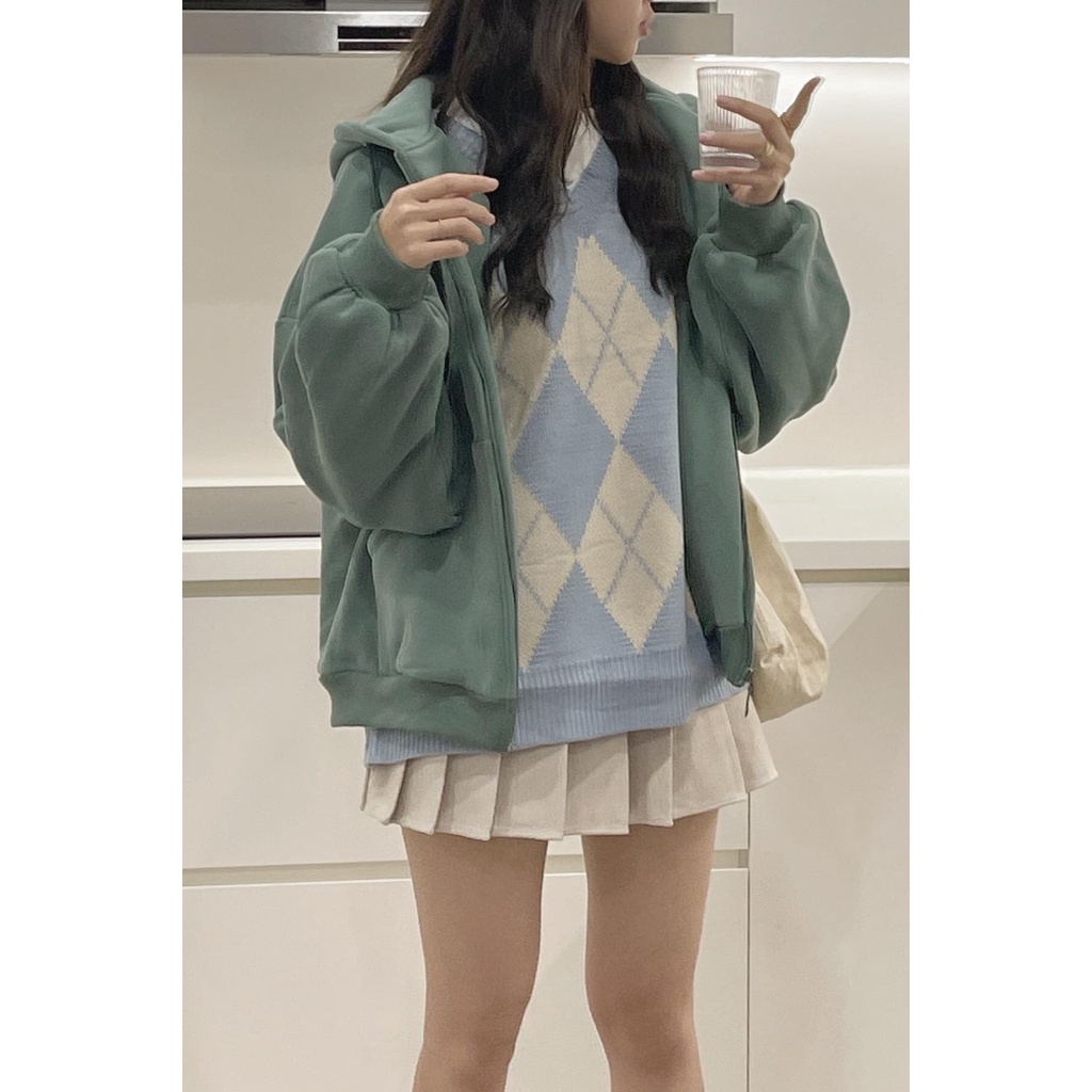 Áo Khoác Nỉ Trơn Nam Nữ Basic Hoodie Freesize Form Rộng Bo Gấu Tay Nhiều Màu Hàn Quốc- AMI | BigBuy360 - bigbuy360.vn