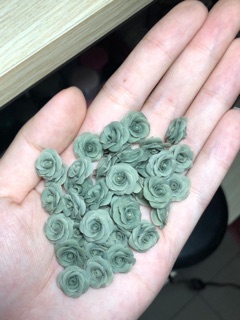Hoa hồng bột trang trí móng