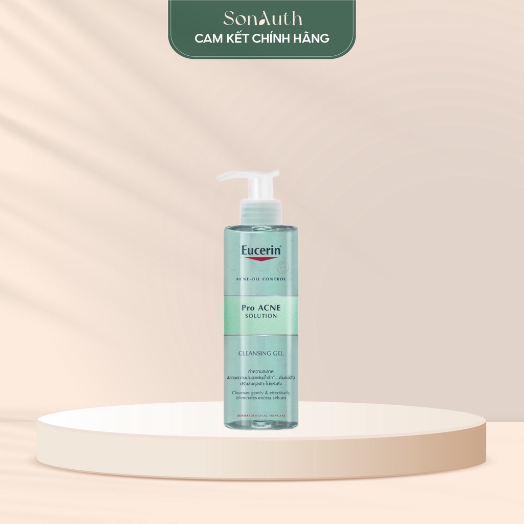 Sữa rửa mặt Eucerin Pro ACNE Solution Cleansing Gel [Nhập khẩu chính hãng]